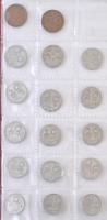 123db-os vegyes magyar fillér és forint fémpénz tétel, kis albumba rendezve T:vegyes