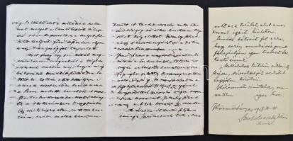 1918 Zigány Árpád (1865-1936) újságíró, író, műfordító, szerkesztőnek írt 2 db levél