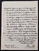 1918 Zigány Árpád (1865-1936) újságíró, író, műfordító, szerkesztőnek írt 2 db levél