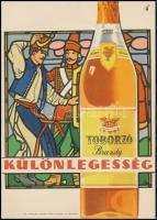 cca 1970 Káldor László (1905-1963): Toborzó Brandy különlegesség, kisplakát, 22,5×16 cm