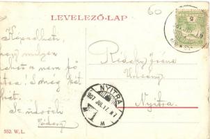 Radvány, Zólyomradvány,  Radvan nad Hronom (Besztercebánya, Banská Bystrica); Fő utca, templom, üzle...