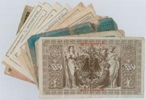 14db-os vegyes külföldi bankjegy, sorsjegy, élelmiszerjegy tétel T:vegyes