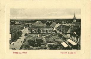 Érsekújvár, Nové Zámky; Kossuth Lajos tér, üzletek. W. L. Bp. 2698. / square, shops