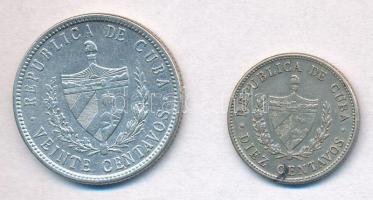 Kuba 1948. 10c Ag + 1949. 20c Ag T:2
Cuba 1948. 10 Centavos Ag + 1949. 20 Centavos Ag C:XF
Krause ...