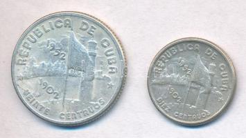 Kuba 1952. 10c Ag "A köztársaság ötvenedik éve" + 20c Ag "A köztársaság ötvenedik éve...