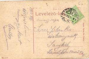 Pelsőc, Pelsücz, Plesivec; Református iskola. W. L. (?) No. 1117.  Kiadja Pártos Mór / Calvinist sch...