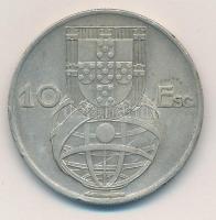 Portugália 1954. 10E Ag T:2 patina 
Portugal 1954. 10 Escudos Ag C:XF patina
Krause KM#586