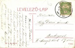 Csurog, Curug; Szerb ortodox templom, Községi elemi iskola, gyerekek. W. L. Bp. 2274-75. / Serbian O...