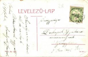 Cservenka, Crvenka; Ferencz csatornai részlet, DDSG 320-as számú uszálya, kacsák. W. L. Bp. 2345. / ...