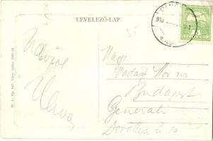 Pancsova, Pancevo; Gromon utca, szálloda, üzletek, Corso kávéház. W. L. Bp. 947. / street view, shop...