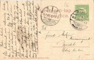 Árpatarló, Ruma; Röm. kath. Kirche, Buchdruckerei / Római katolikus templom, Könyvnyomda, üzlet. W. ...