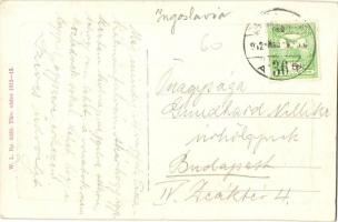 Újvidék, Novi Sad; Kossuth Lajos utca, üzletek, villamos. W. L. Bp. 6350. / street view, shops, tram...