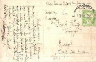 Újvidék, Novi Sad; Vasútállomás, pályaudvar, villamos. W. L. Bp. 6357. / railway station, tram + K.u...