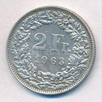 Svájc 1963B 2Fr Ag T:2 
Switzerland 1963B 2 Francs Ag C:XF
Krause KM#21