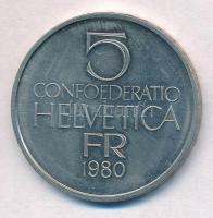 Svájc 1980. 5Fr Cu-Ni "Ferdinand Hodler" T:1- 
Switzerland 1980. 5 Francs Cu-Ni "Fer...