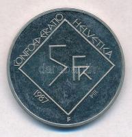 Svájc 1987B 5Fr Cu-Ni "Le Corbusier születésének 100. évfordulója" T:1- 
Switzerland 1987...