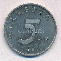 Svájc 1981. 5Fr Cu-Ni "500. évfordulója a Stansi Egyezménynek" T:1-
Switzerland 1981. 5 F...