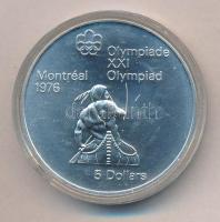 Kanada 1974. 5$ Ag "Montreali olimpia - Kenuzás" T:1 Canada 1974. 5 Dollars Ag "Montr...
