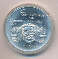 Kanada 1974. 10$ Ag "Montreali olimpia - Zeusz fej" T:1
Canada 1974. 10 Dollars Ag "...