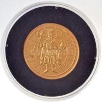 DN "Magyar aranypénzek utánveretben - I. Ulászló aranyforint" aranyozott Ag emlékérem (5,5...