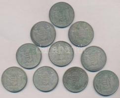 1930. 5P Ag "Horthy jobbra" (10x) T:2-,3 patina, karc 
Adamo P8