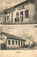 Mándok, utcakép, Burián Béla üzlete, Csendőr laktanya. Beck Ödön kiadása