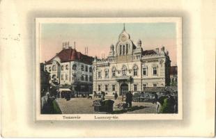 Temesvár, Timisoara; Losonczy tér, piac, üzlet. W. L. Bp. No. 6663. Ideal / square, market, shops