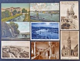 1 doboznyi modern városképes lap és motívumos képeslap, közte régiek is / 1 box of modern town-view and motive postcards, among them pre-1945 ones also