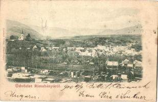 1900 Rimabánya, Rimavská Bana; fűrésztelep, templom. Lintner Géza kiadása / sawmill, church (EK)