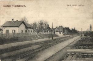 Tata-Tóváros, Kerti vasúti indóház, Vasútállomás. Kiadja Lindenberg Adolf (r)
