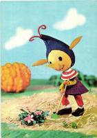 3 db MODERN báb és rajzfilm motívumlap, Mazsola és Tádé / 3 modern puppet and cartoon films motive p...