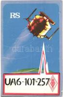 5 db modern űrhajózás motívumlap, ebből 4 QSL rádiós lap / 5 modern astronautics motive cards, among...