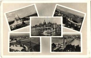 Budapest - 10 db régi és modern városképes lap