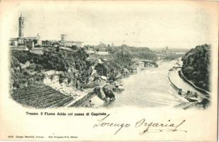Trezzo sullAdda; Il Fiume Adda col paese di Capriate / The Adda River with the village of Capriate San Gervasio. Giorgo Sternfeld