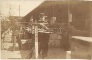1915 Osztrák-magyar katonák lőgyakorlata Nagyváradon / WWI Austro-Hungarian soldiers on shooting practice in Oradea. photo