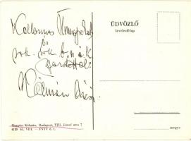 Murgács Kálmán nótaszerző kottás képeslapja Murgács Kálmán aláírásával