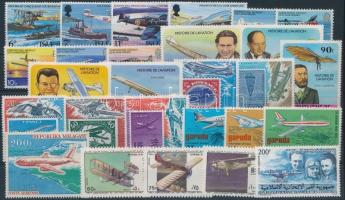 Airplane 1970-1979 6 sets + 1 stamp, Repülő motívum 1970-1979 6 klf sor + 1 önálló érték