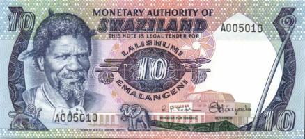 Szváziföld 1974. 10E T:I