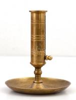 Réz gyertyatartó, jelzés nélkül, d: 12 cm, m: 14 cm