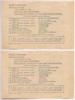 Budapest 1959. "VIT" sorsjegy 3,5Ft értékében (2x) sorszámkövető, "Kommunista Ifjúság...