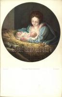 4 db régi Stengel művészlap / 4 pre-1945 Stengel litho art postcards