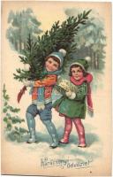 10 db régi motívumlap, üdvözlőlapok / 10 pre-1945 motive cards, greeting cards