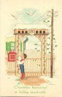 10 db régi motívumlap, üdvözlőlapok / 10 pre-1945 motive cards, greeting cards