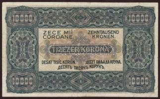 1923. 10000K 80f fny-sal, ami erősen lefelé csúszott! T: jól restaurált!