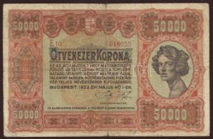 1923. 50000K "1-EN" tévnyomattal T:III-