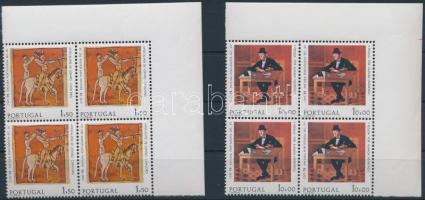 Europa CEPT sor ívsarki négyestömbben, Europa CEPT set corner blocks of 4