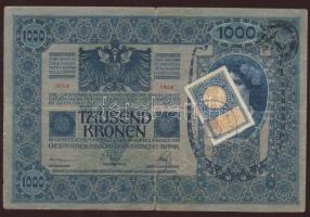 1902-1915. 10K, 20K, 1000K klf délszláv ellenbélyegekkel és ellenbélyegzőkkel T:II,III,III/IV