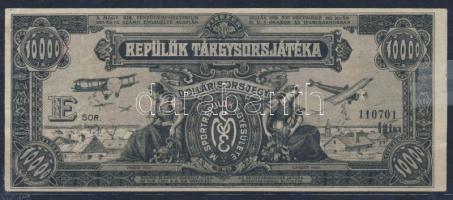 1923. "Repülők tárgysorsjátéka - dollár sorsjegy" hátoldali lila 80f fny-sal T:II