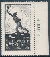 Ausztria 1912 Olimpia Stockholm levélzáró ívszéllel
