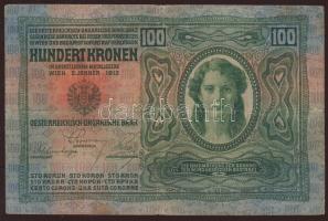 1912. 100K + 1915. 10K(2x) mindegyik cseh ellenbélyeggel T:II,II/III,III